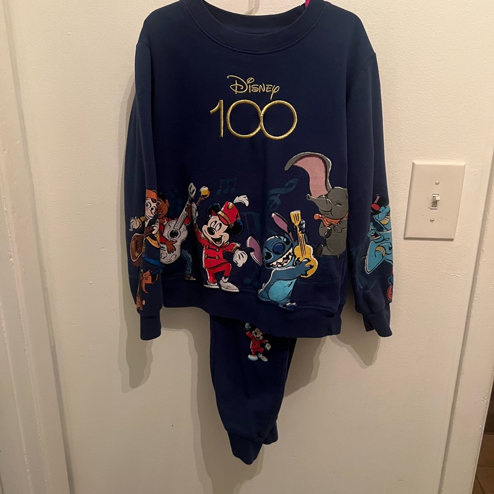 Disney 100 Navy Sweatshirt and Pants Set